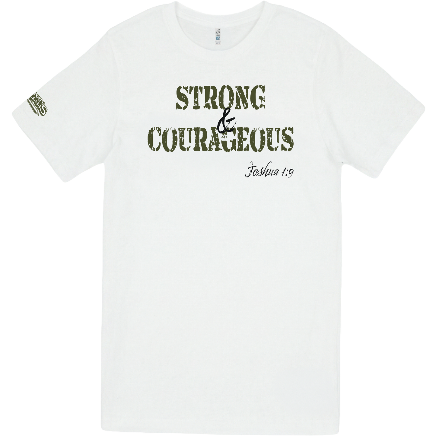 Strong & Courageous Crew Tee- White