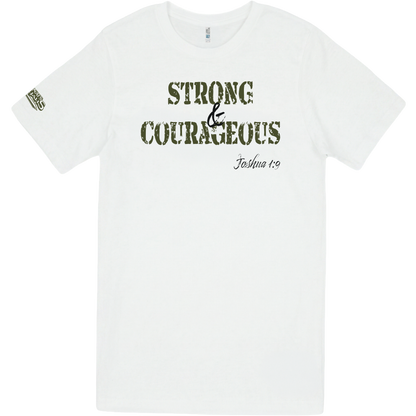 Strong & Courageous Crew Tee- White