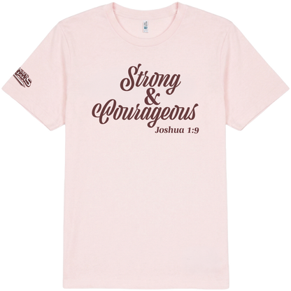 Strong & Courageous Crew Tee - Pink